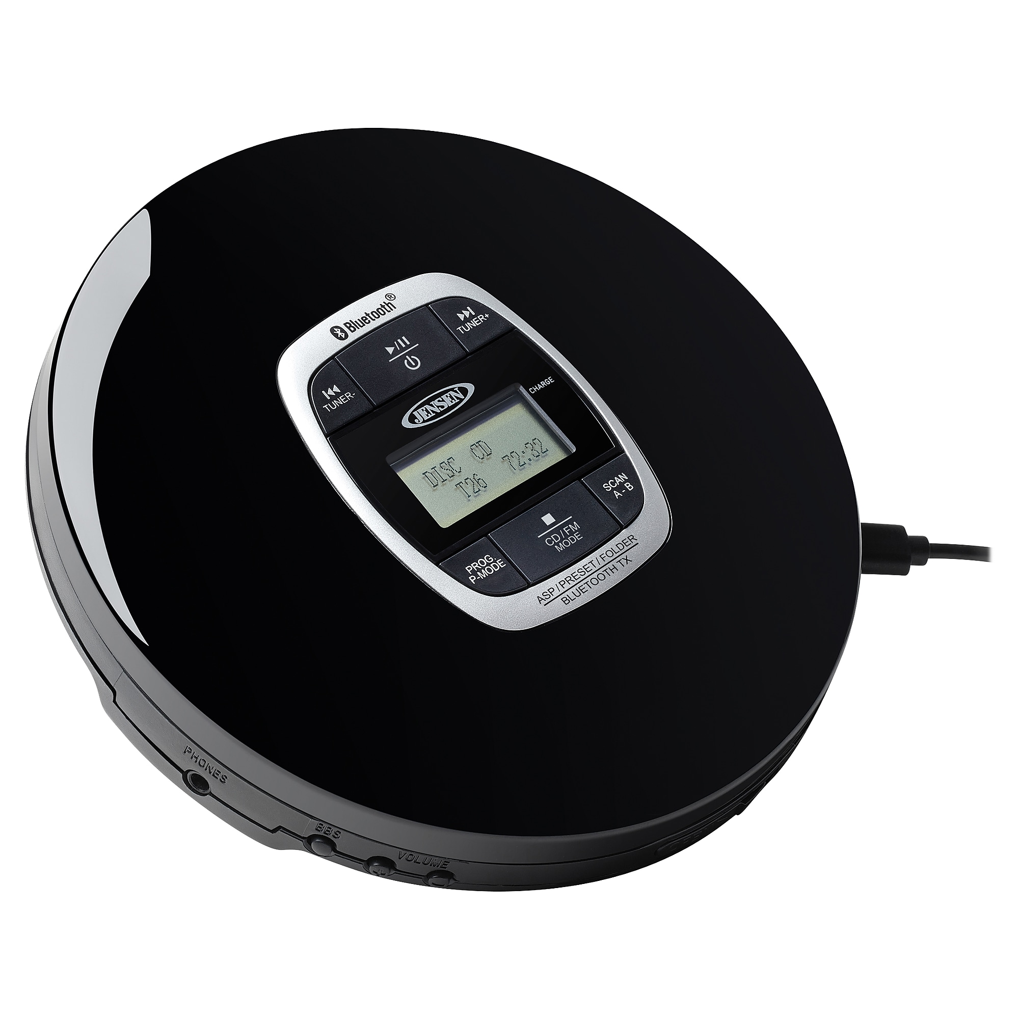 Jensen Wireless Bluetooth CD Player with Digital FM Radio and Bass Boost, Black (CD-60R-BT) Sansujyuku sansujyuku.com