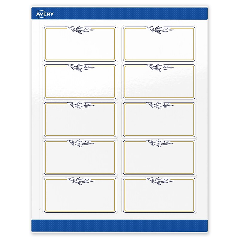 Avery Laser/Inkjet Rectangle Multipurpose Labels, 2" x 4", White, 100/Pack (S00-DNR) image 1