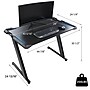 Eureka Colonel Z1-S 45" Computer Gaming Desk, Black (GD0075-BK)~#|#~4884B3A8-5A23-4803-8E26825FA0DDEB9F_sc7
