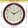 Infinity Instruments Round Retro Red Wall Clock, Aluminum, 15" (10940RD-15)~#|#~4889E513-3E0F-475B-9A600196DF51E493_sc7