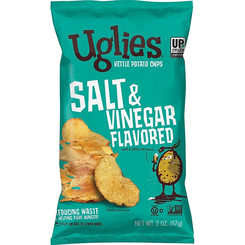 Uglies Gluten-Free Salt & Vinegar Kettle Potato Chips, 2 oz., 24 Bags/Carton (26104) image 1