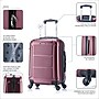 InUSA Pilot 20" Hardside Suitcase, 4-Wheeled Spinner, TSA Checkpoint Friendly, Wine (IUPIL00S-WIN)~#|#~488A7F7E-12AB-4A86-92AD282763F47A35_sc7