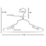 Nahanco 18" Metal Lingerie Hanger, Chrome, 100/Box (LIN18)~#|#~488D14B5-BF30-4062-8E36464F65B6750A_sc7