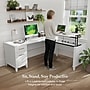 Bush Home Somerset 72W 3 Position Sit to Stand L Shaped Desk, White (SET014WH)~#|#~488D34B1-F96A-4176-A9A19122B0265D4E_sc7
