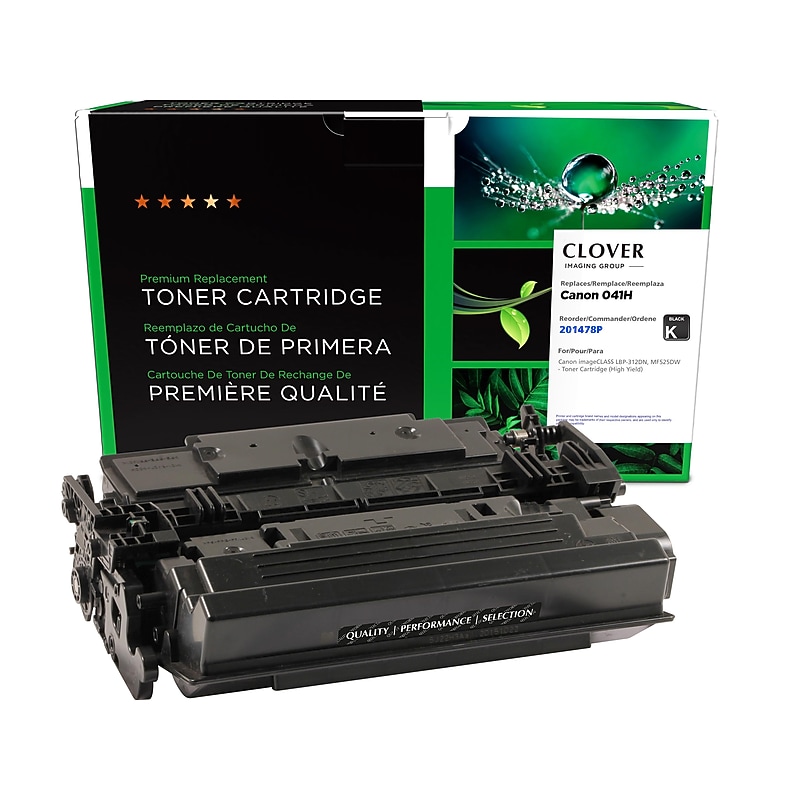 Clover Remanufactured Black High Yield Toner Cartridge Replacement for Canon 041H (0453C001) image 1