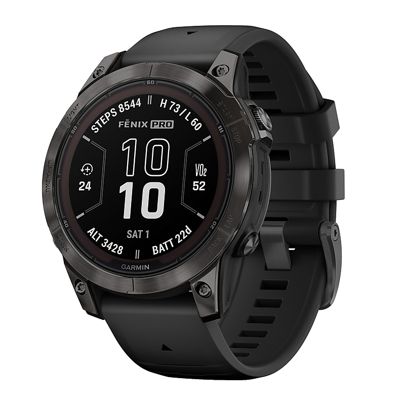 Garmin fenix 7 Pro Smart Watch, 47 mm, Carbon Gray & Black (GRM0277710) image 1