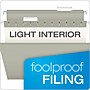 Pendaflex Reinforced Hanging File Folders, 1/5 Tab, Letter Size, Gray, 25/Box (04152 1/5 GRA)~#|#~489CFE39-F151-4560-AFE7F9C090C8827A_sc7