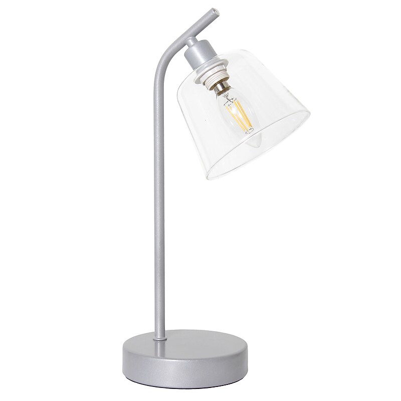Simple Designs Sleek Essentials LED Desk Lamp, 15.75", Silver (LD1080-SLV) image 1