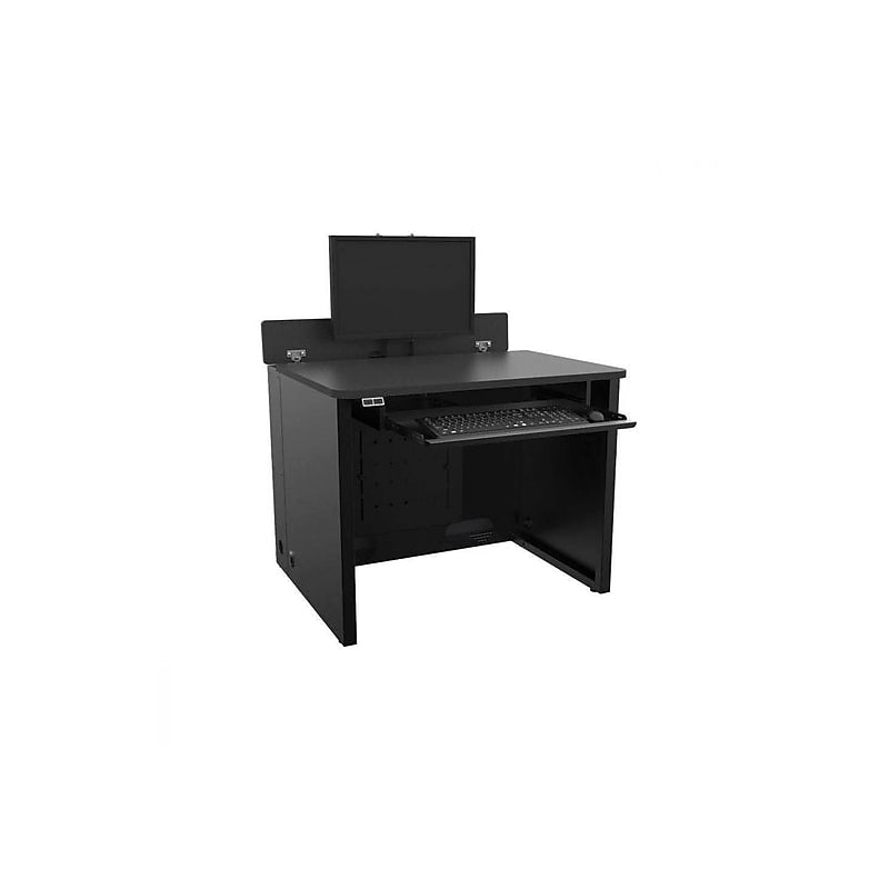 VersaDesk Elevation 36"W Computer Desk, Black (ED3630-BB) image 1