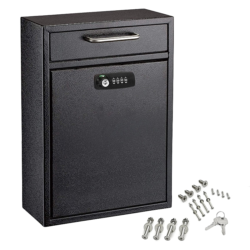 AdirOffice Indoor/Outdoor Interoffice Mailbox, Black (631-04-BLK-KC) image 1