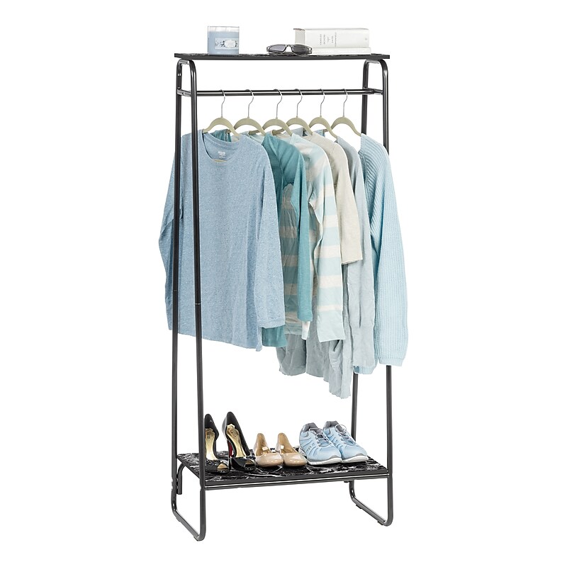 Iris 8.88" x 6.75" Garment Rack, Black Metal (596269) image 1