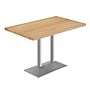 Flash Furniture Bennett Wooden Commercial Indoor Table, 48" x 30", Natural Top/Silver Base (GSF3048NTTB002S)~#|#~48A0B04D-D3BB-4FCC-B69D860AC7A6C8A2_sc7