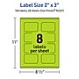 Avery Laser/Inkjet Multipurpose Decorative Edge Labels, 2" x 3", Bright Green, 160/Pack (94267)~#|#~48A1844F-8B94-4EDC-B6D5EE7F186B65B2_sc7