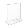 Azar Sign Holders, 11" x 8.5", Vertical, Tabletop, Clear Acrylic, 10/Pack (142715)~#|#~48A1F920-A1ED-472F-AE8B92555658C7D7_sc7