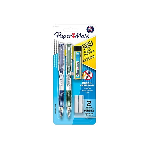Paper Mate Clearpoint Mechanical Pencils, 0.7mm, 2 Hard Lead, 2/Pack