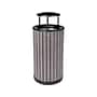 Alpine Industries Steel Outdoor Trash Can with Rain Bonnet Lid, 32 Gallon, Gray (ALP4400-01-GRY-RB)~#|#~48BE6034-8ACC-4D4D-942FD2B6E79A8B45_sc7