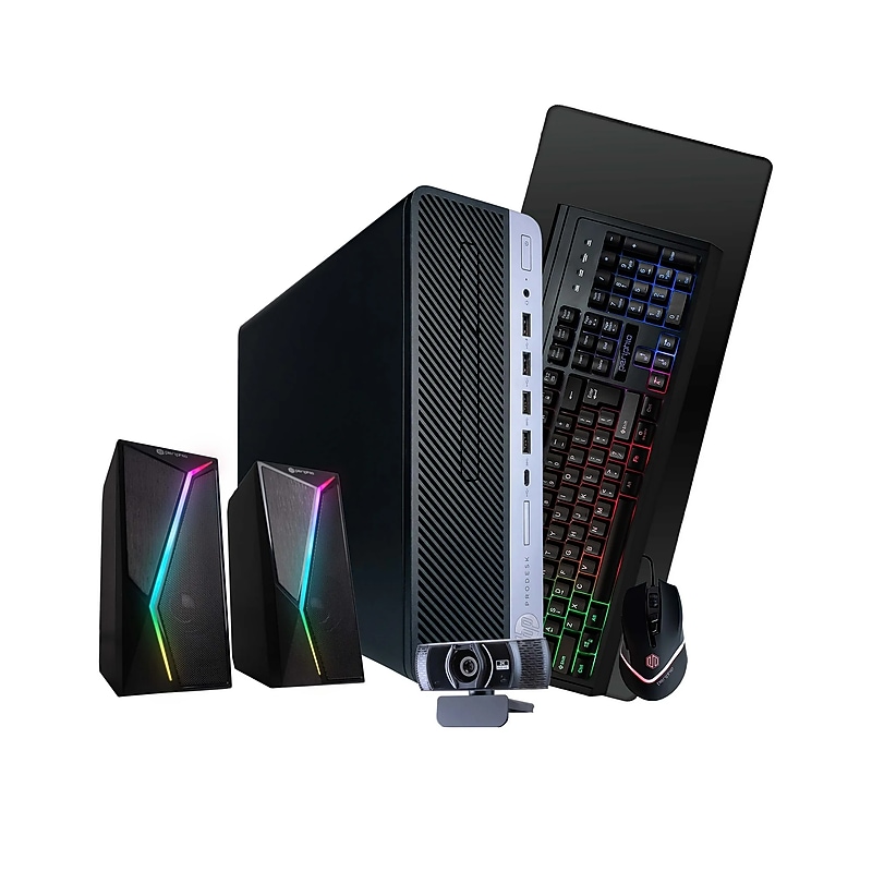 HP ProDesk 600G4 Refurbished Computer Including 24" Monitor, Intel i5-8500, 16GB RAM, 1TB NVMe, Windows 11 Pro image 1