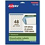 Avery Dissolvable Burst Multipurpose Labels, 1", Off-white, 1200/Pack (94606)~#|#~48C49610-7500-453B-8797303C99CB2755_sc7