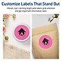 Avery Laser/Inkjet Round Multipurpose Labels, 2.75" Dia., Bright Pink, 120/Pack (94512)~#|#~48C49874-495A-4FC8-8BAF6DEC939C22CC_sc7