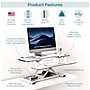 VersaDesk PowerPro 36"W Electric Adjustable Standing Desk Converter, White (SP7643624-00-05)~#|#~48C5328F-4F09-416D-8AEE28BA0C2F8673_sc7