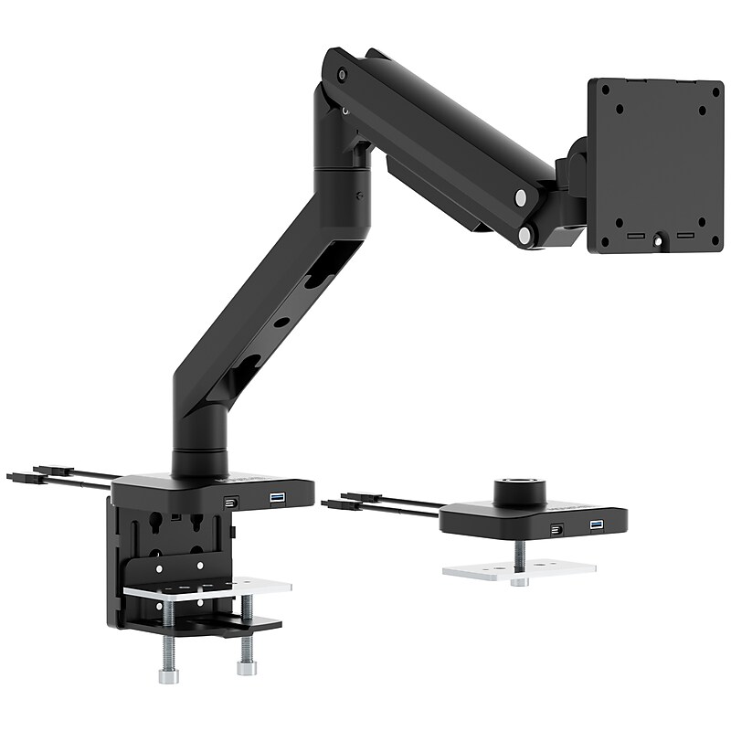 Mount-It! ProFlex Adjustable Heavy-Duty Single Monitor Mount with Gas Spring Arm, Fits 17"– 49" Ultrawide Monitors, Matte Black image 1