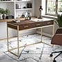Martha Stewart Ollie 47"W Home Office Desk with 3 Drawers, Walnut/Polished Brass (ZGZP028BRGLD)~#|#~48CE1751-DE9A-43A3-97A7688E683D7D80_sc7