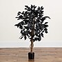 Nearly Natural Artificial Halloween Black Ficus Tree, 3' (T5134)~#|#~48CF54BA-0560-4C94-B1B42462096F289C_sc7