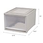 Iris 43.4 qt. Stackable Storage, Plastic, Gray/Clear, 3/Carton (170523CT)~#|#~48D9C624-B199-4D0A-834A79A4E064D70F_sc7
