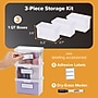 Bostitch Konnect Nest Stackable Boxes, 5.2" x 3.5" x 2.7", Index Size, Clear, 3/Pack (23231-3PK)~#|#~48DA00EF-7D77-4004-8B91B56174D12FCB_sc7
