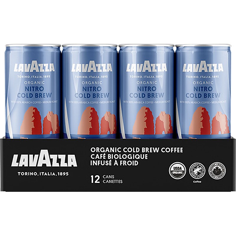 Lavazza Nitro Fruity Cold Brew Coffee, Medium Roast, 7 fl. oz., 12/Carton (2132) image 1