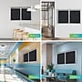 Ghent 3' H x 5' W Enclosed Recycled Rubber Bulletin Board with Satin Frame, 2 Door, Confetti (PA23660TR-CF)~#|#~48DC56C5-245E-4F13-83224CE3451C9334_sc7