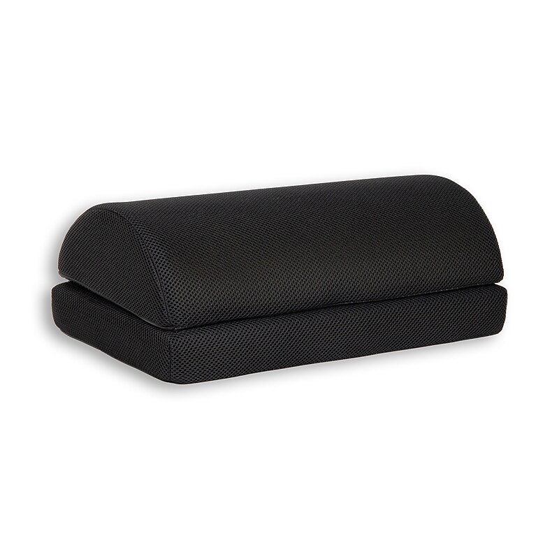 Mind Reader Air-Cloud Memory Foam Under Desk Footrest, Black (FTMESH-BLK) image 1