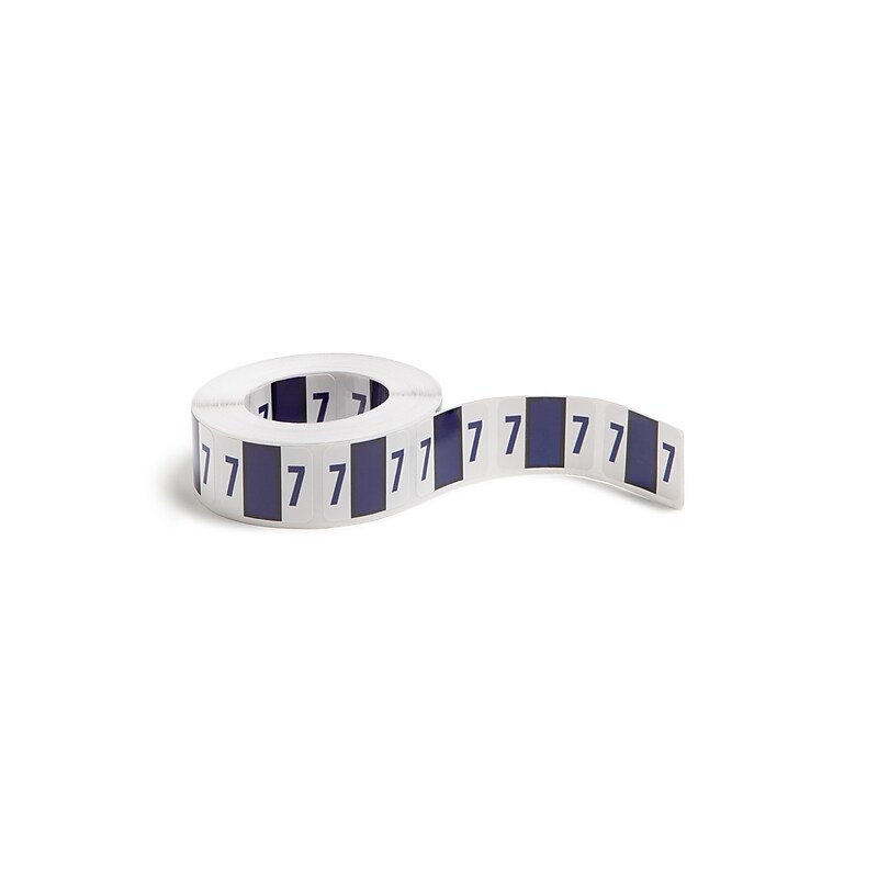Smead BCCRN Color Coded Numeric Labels, 7, Purple, 500/Roll (67377) image 1