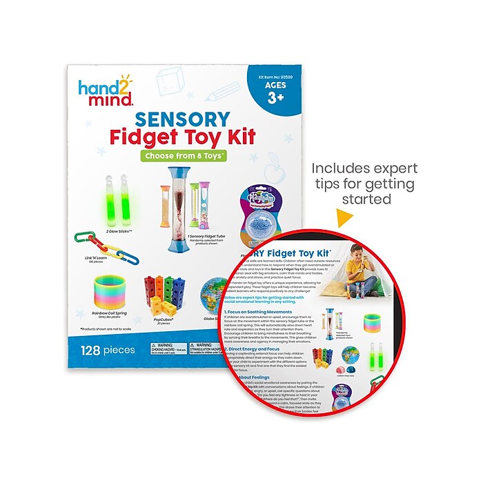hand2mind Sensory Fidget Toy Kit, Assorted Colors (93599) | Staples