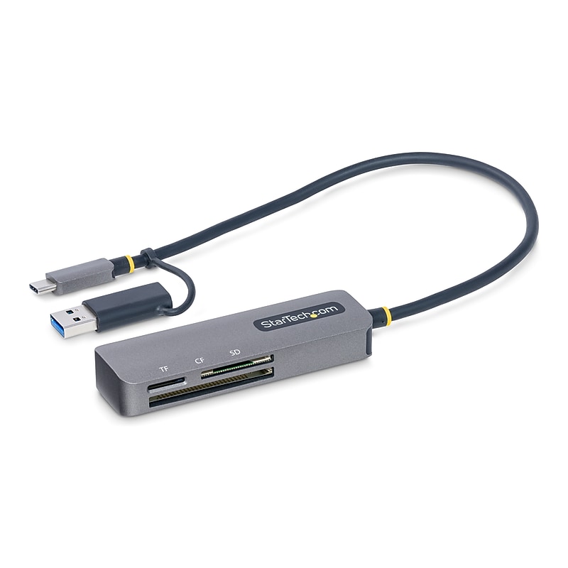 StarTech USB 3.2 microSD/SD/Compact Flash Card Reader/Writer Adapter, 3-Slot  (FCREADMICRO3V2) image 1