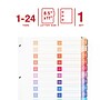 Staples Customizable Table of Contents Numeric Dividers, 24-Tabs, Multicolor (ST62988)~#|#~48E97ADC-3C18-44EC-BFB4544EF1649CF3_sc7