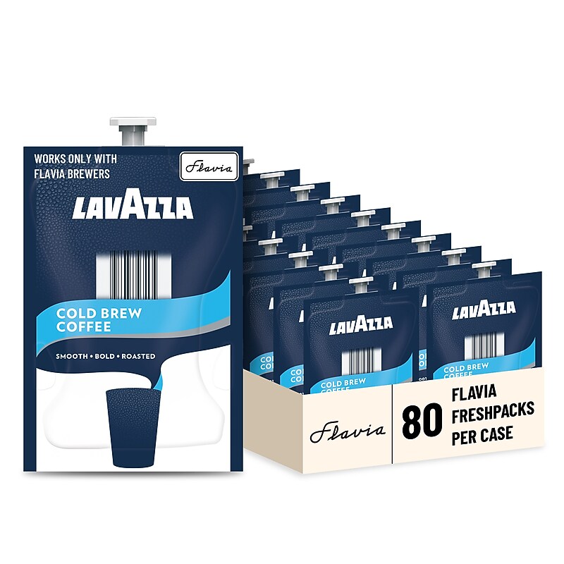 Lavazza Cold Brew Iced Coffee Flavia Freshpacks, 80/Carton (48059) image 1