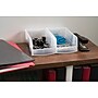 IRIS Small Stackable Plastic Storage Bin, 3" x 4.5"x 7.5", 0.4 Qt., Clear (200518)~#|#~48EA439F-7DDB-495B-85FF2007579E03EF_sc7