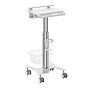 Mount-It! MedHub Height Adjustable Mobile Laptop Cart with Anti-Theft Bar, Storage, and Locking Wheels, White/Grey (MI-16030)~#|#~48EBB215-DEC7-4180-965AC28E25812316_sc7