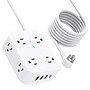 Power by GoGreen 8-Outlet 4-USB Port Surge Protector, 3', 900 Joules, White (GG-833A1C)~#|#~48EC215F-09C5-4C63-963F555A59820C4C_sc7