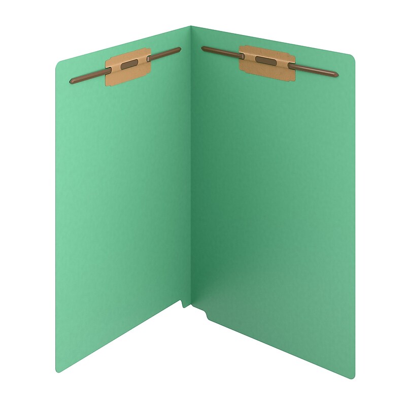 Staples Reinforced Classification Folder, 3/4" Expansion, Letter Size, Green, 50/Pack (ST62735) image 1