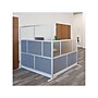 Luxor Modular Room Divider Add-On Wall, 48"H x 70"W, Gray PET/Frosted Acrylic (MW-7048-XFCG)~#|#~48EEF2CF-B1DB-4893-938EB4E72777FF80_sc7