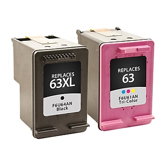 Clover Imaging Group Remanufactured Black/Tri-Color High Yield/Standard Ink Cartridge Replacements for HP 63XL/63, 2/Pack