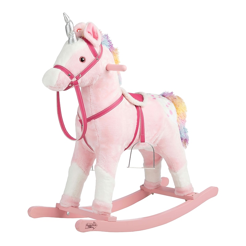 Happy Trails Rocking Horse Ride on Unicorn, Multicolored (80-BF012) image 1