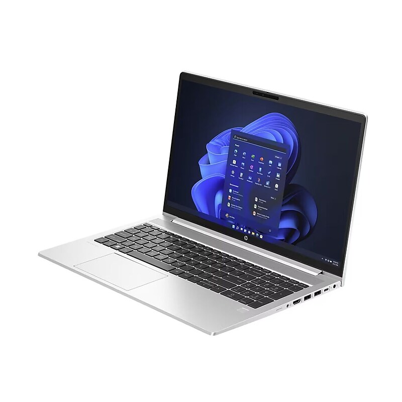 HP ProBook 455 G10 15.6" Laptop, Copilot, AMD Ryzen 5, 2.9 GHz, 16 GB RAM, 256 GB SSD, Windows 11 Pro, Silver (7P3B5UT#ABA) image 1