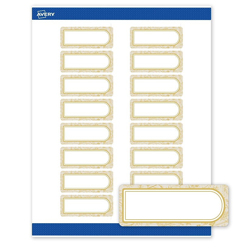 Avery Rectangle Laser/Inkjet Multipurpose Labels, 1" x 2-5/8", White, 160/Pack (19479371057) image 1
