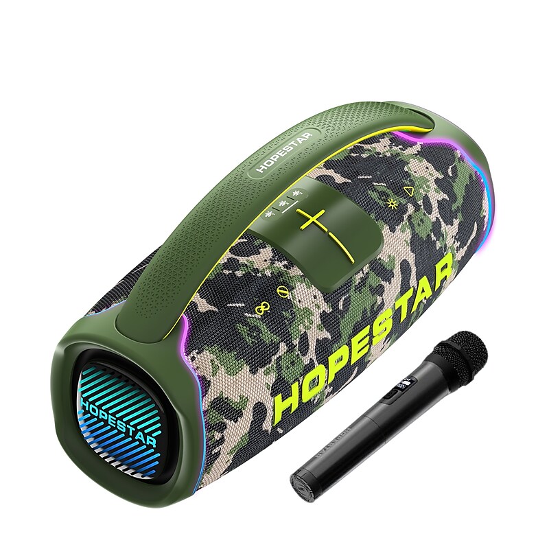 Worryfree Gadgets Hopestar Wireless Bluetooth 300W Portable Speaker, Water Resistant, Camo (WA65-CMO) image 1