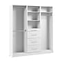 Bestar Florence Closet System, 6 Shelves, 4 Drawers, 75"W x 16"D, White (127643-000017)~#|#~4907E241-1FBB-472F-A3312E8D073F36B3_sc7