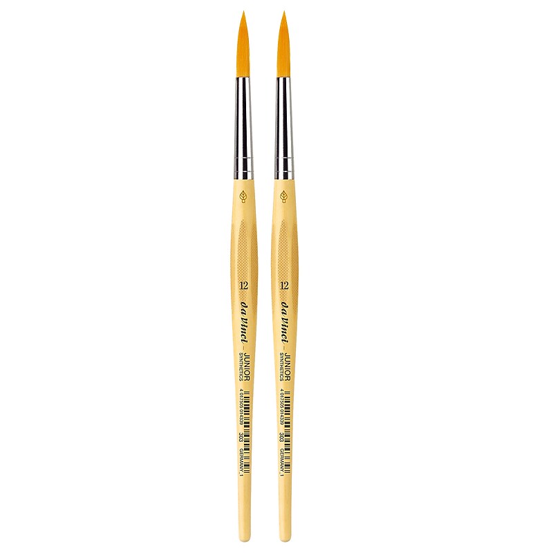 da Vinci JUNIOR Synthetics Tempera Synthetic Bristle Round, Size 12/Pack Student Brush, 2/Pack (DVXVA30312-2) image 1