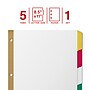 Staples Large Tab Write & Erase Paper Dividers, 5-Tab, Multicolor (ST63045)~#|#~49189B29-1E09-4DCA-BDB1BC4E593384C2_sc7